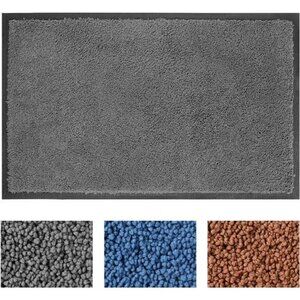 Indoor Microfiber Door Mat - Entryway Welcome Rug 29.5”x17” Grey